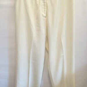 Investments Petites ivory high rise straight leg lined dress pants *Sz 10P*